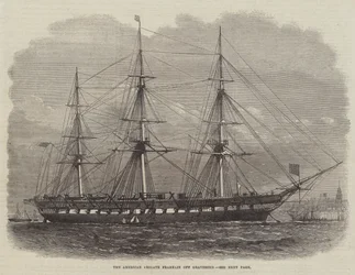 La fragata americana Franklin frente a Gravesend